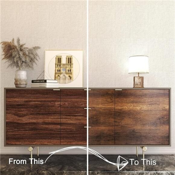 Contact Paper Wood Grain Peel & Stick Vintage Wallpaper Self Adhesive Removable - Picture 6 of 7